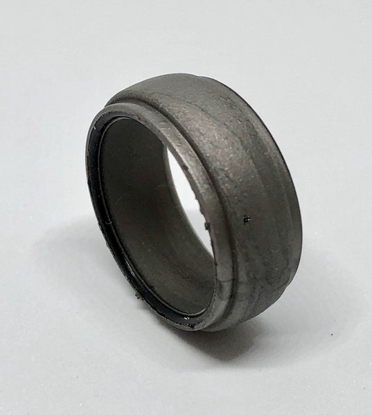 rubber wedding bands grey ring