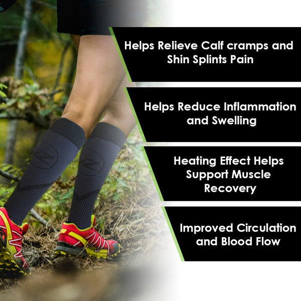 compression socks to reduce swelling and pain providing comfort to painful shin splints and calves